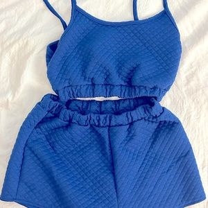 blue shein tank & shorts set!
